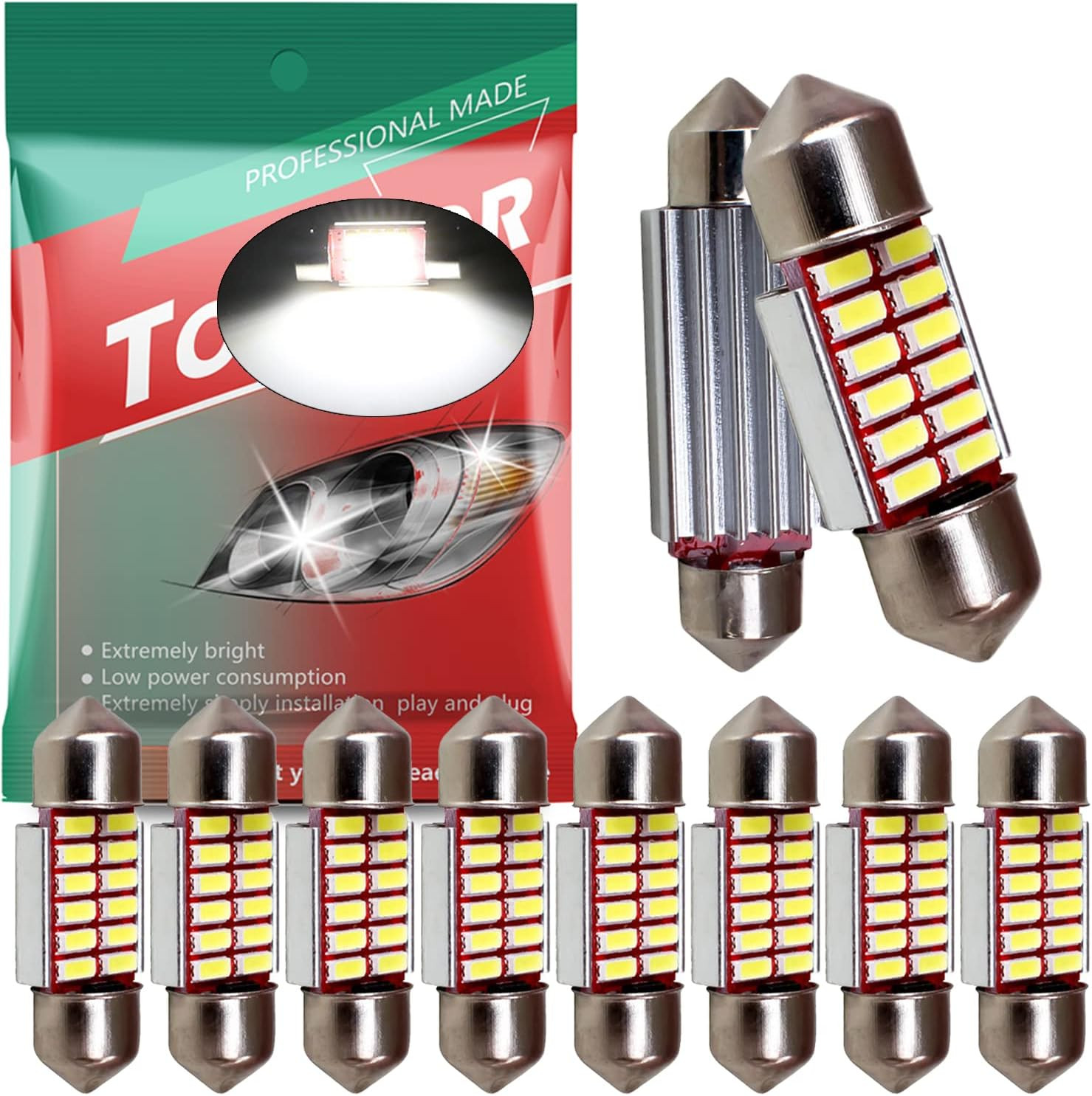 TORYOR LED 6451 Festoon 42 mm Light Bulb
