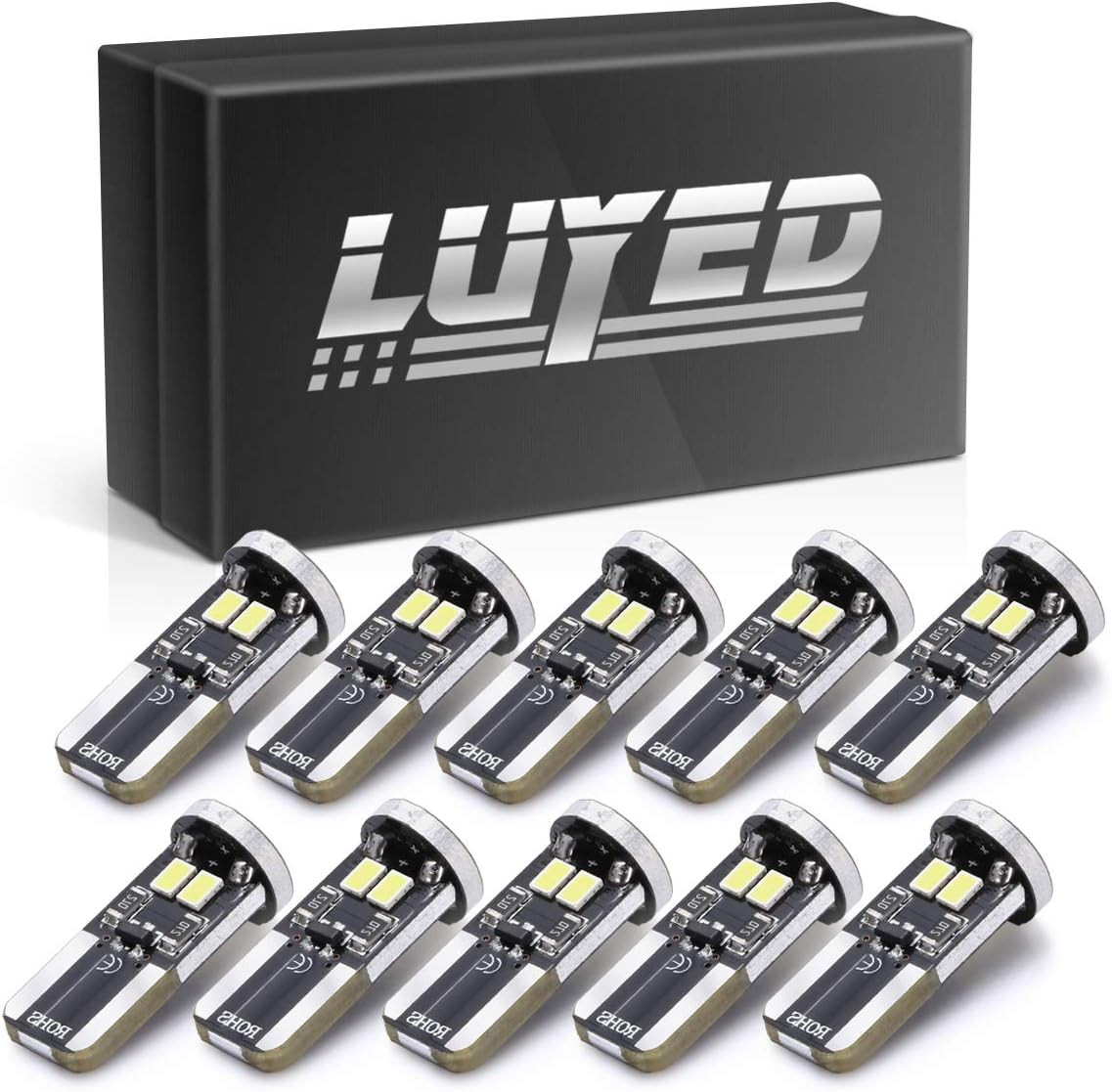LUYED 10 X pc168 White LED Bulbs