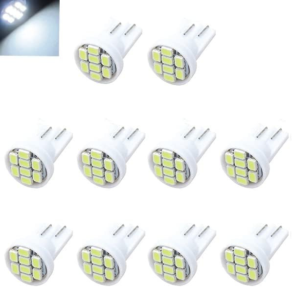Jtech White LED Light Bulbs 152 (T10 Base, 10 PCS)