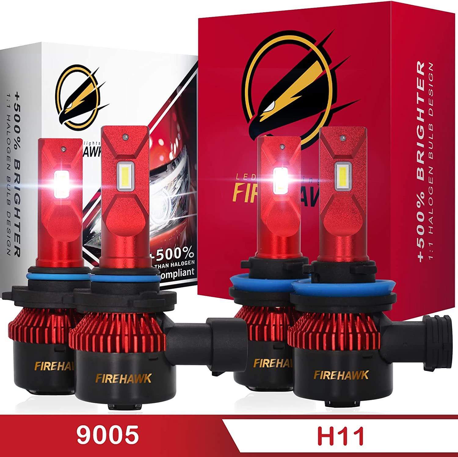 Firehawk 9005 LED Headlight Bulbs And H11 LED Bulbs Combo Kit