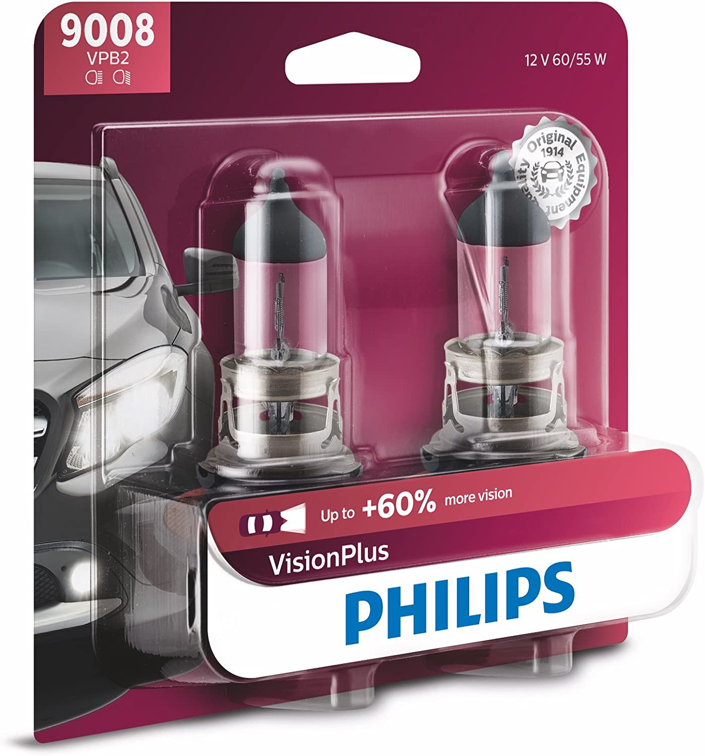 Philips VisionPlus Automotive Light Bulb 9008 / H13