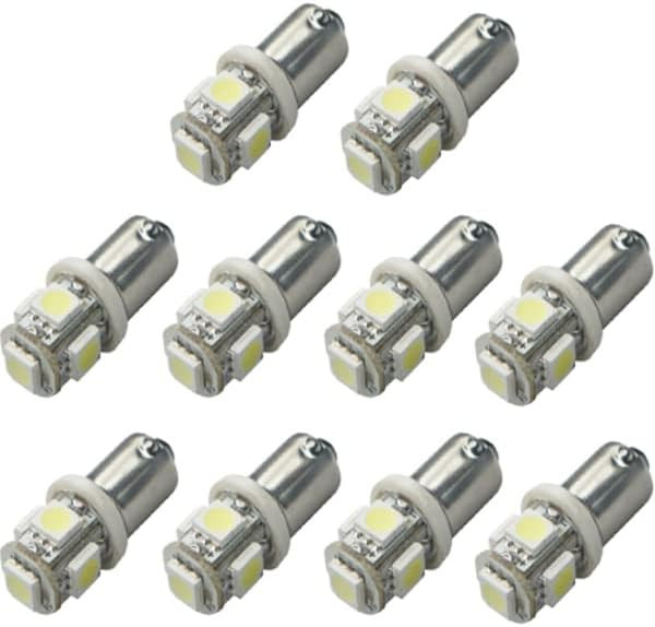 Jtech 1445 LED Light Bulbs (BA9S), 10 pcs