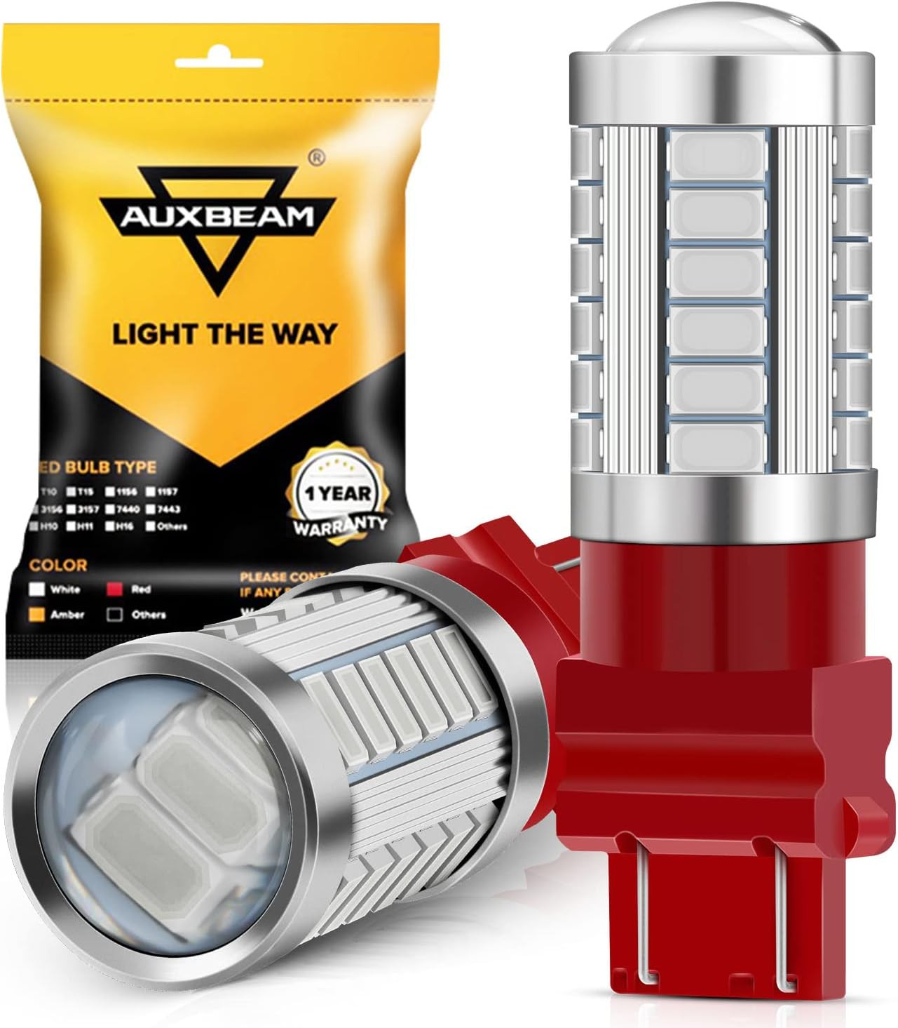 Auxbeam 3057ll Red LED Bulbs