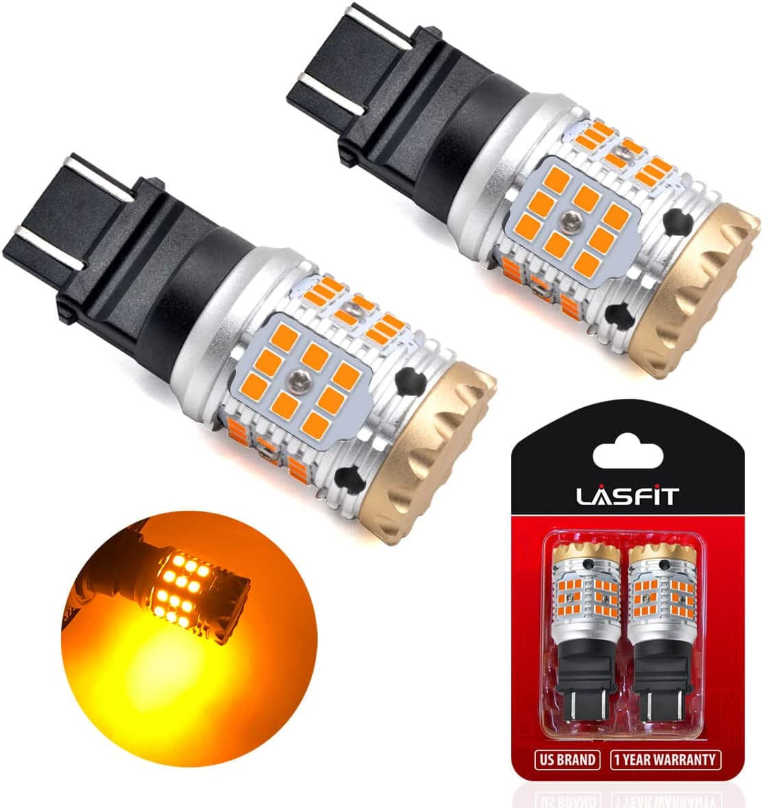 LASFIT 4157 LED Amber Light Bulbs