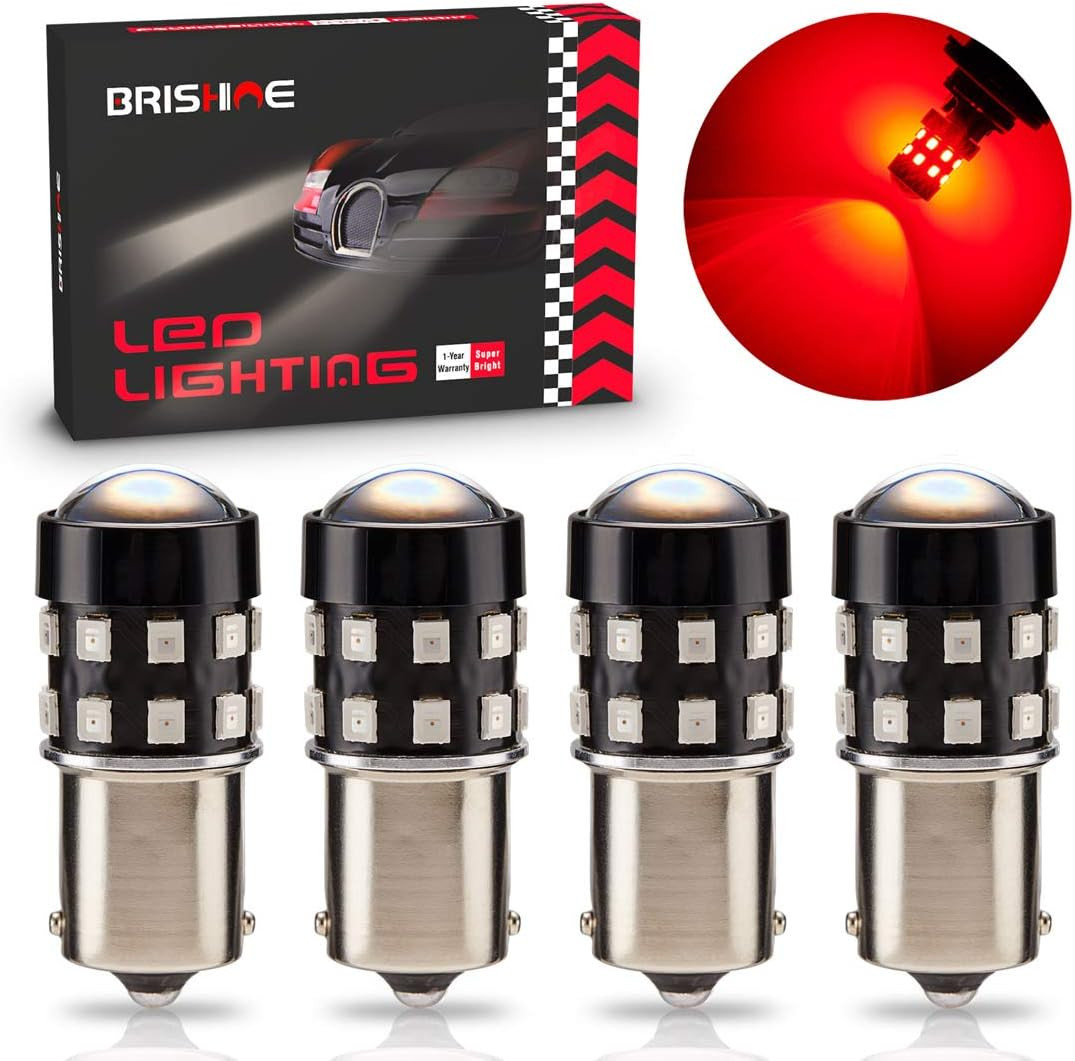 BRISHINE 1156 Red Light Bulb (BA15S Socket)