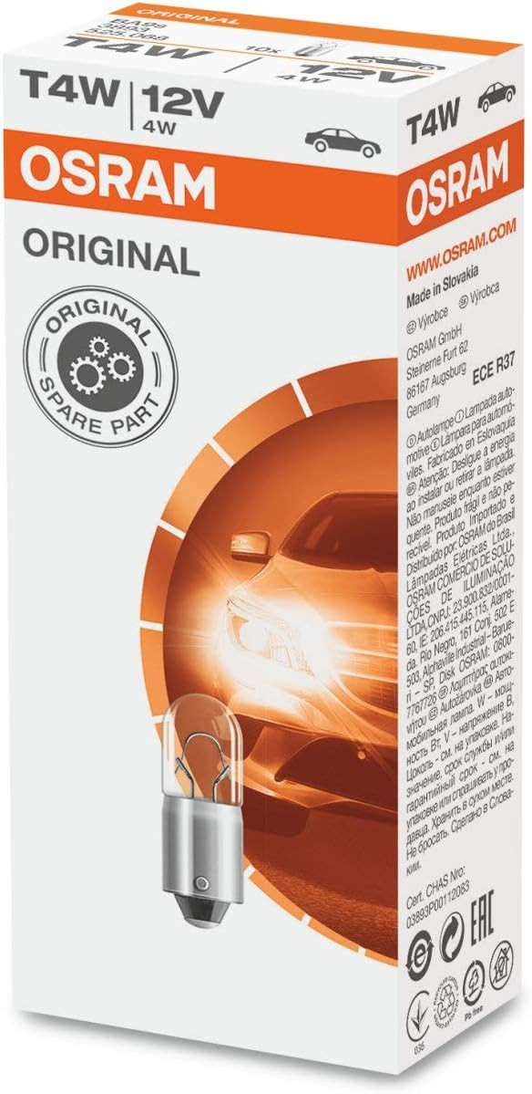 Osram 3893 - T4W 12V High-Performance Automotive Bulb