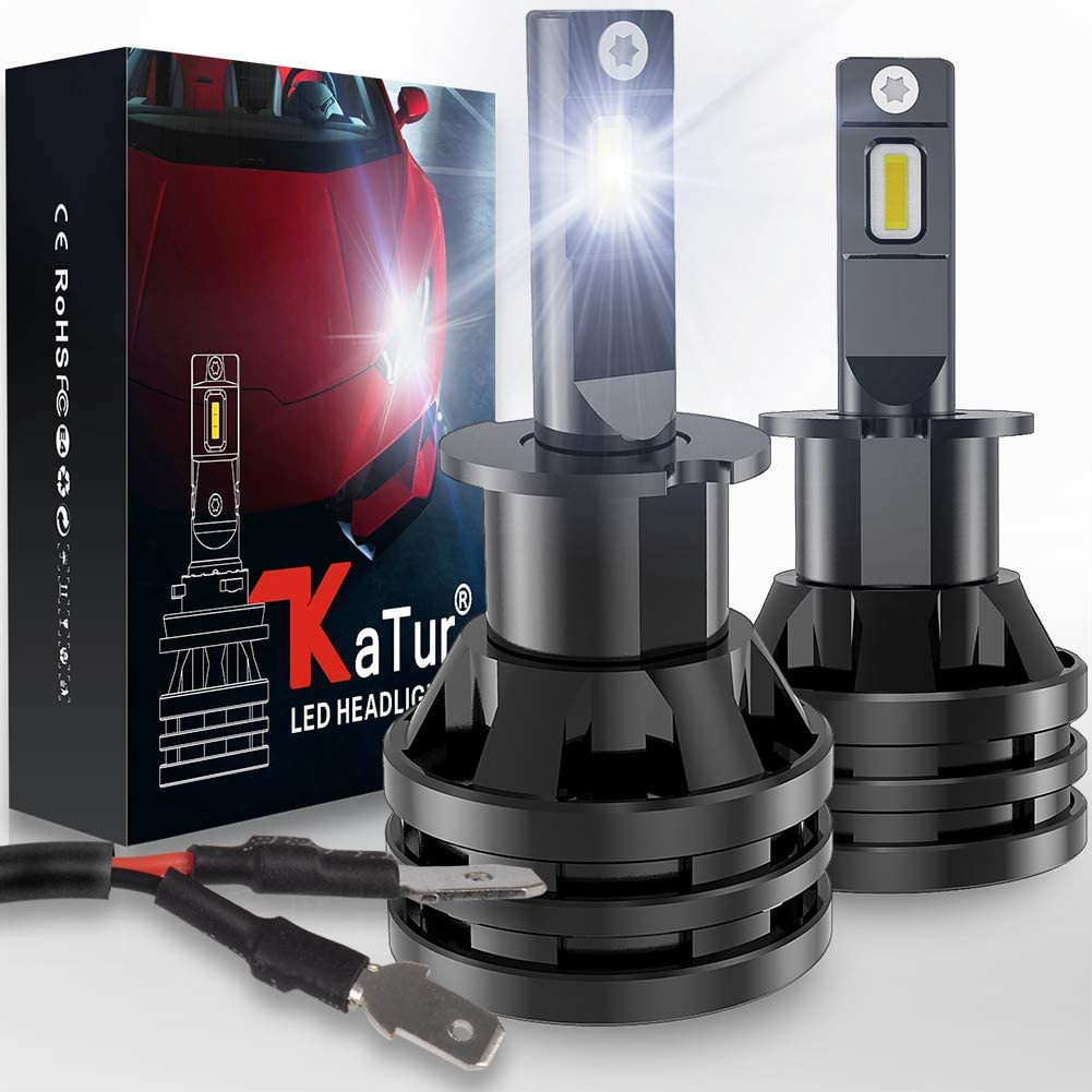 KaTur H3 Mini LED Headlight Bulbs With Upgraded Design