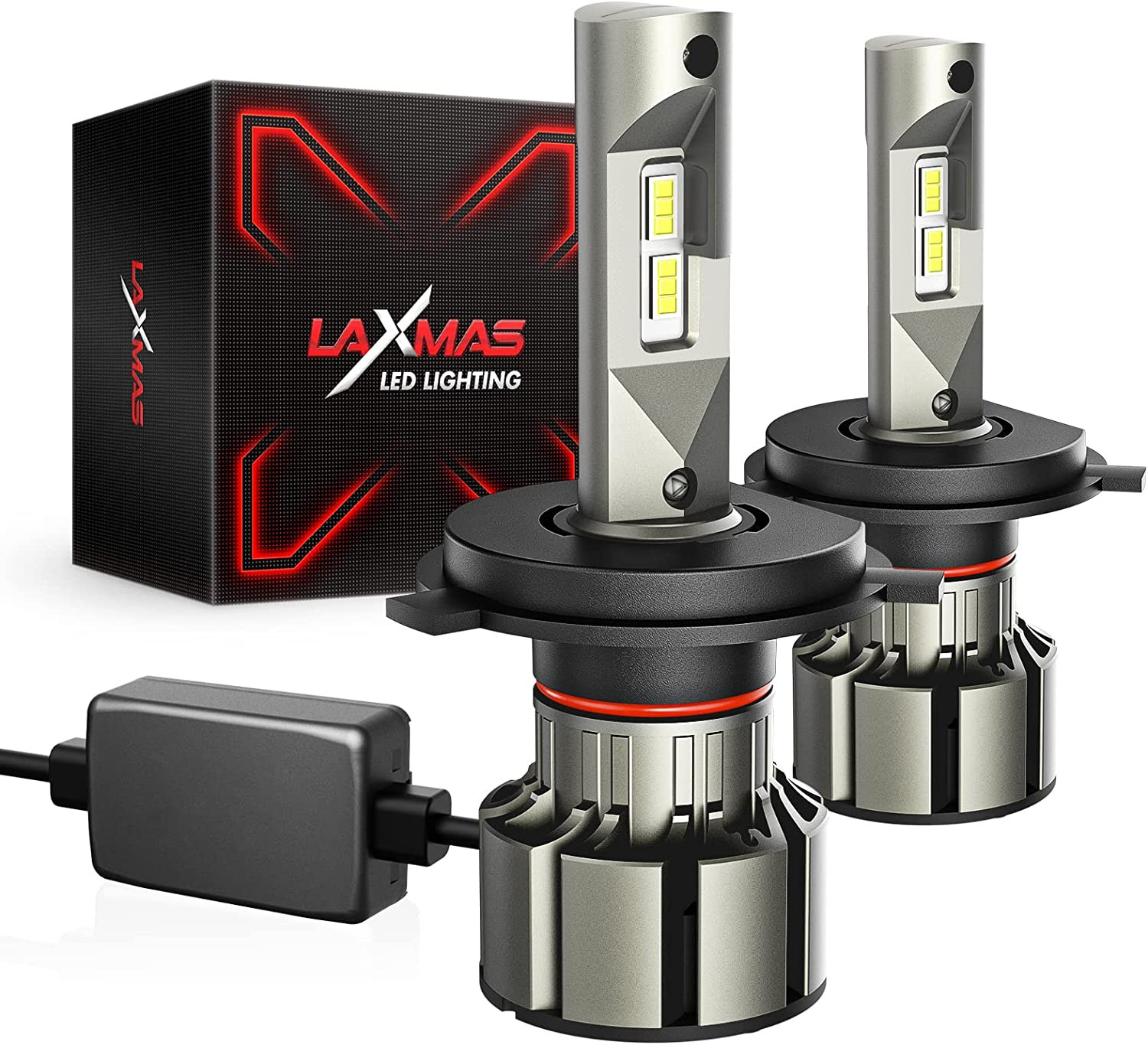 Laxmas H4/9003/HB2 LED Bulbs, 600% Brightness , Hi/Lo