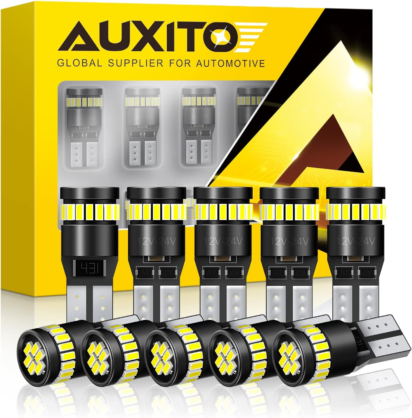 AUXITO 194 LED Light Bulb 6000K White