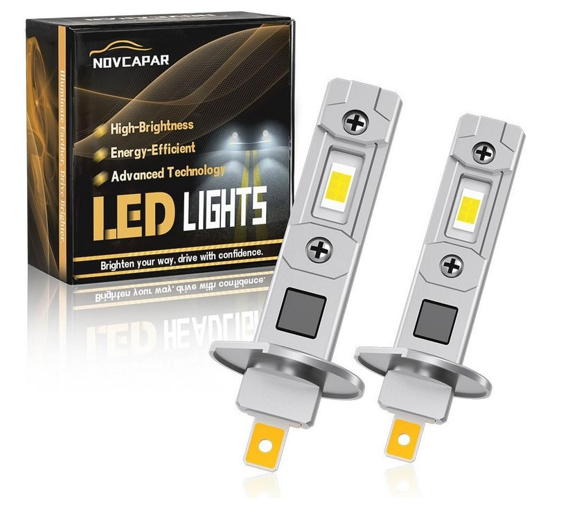 NOVCAPAR H1 LED Headlight Bulbs - High And Low Beam