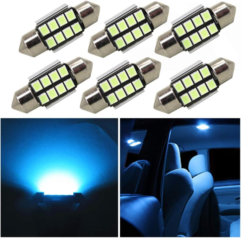 WLJH Ice Blue 3022 Festoon Led Bulbs