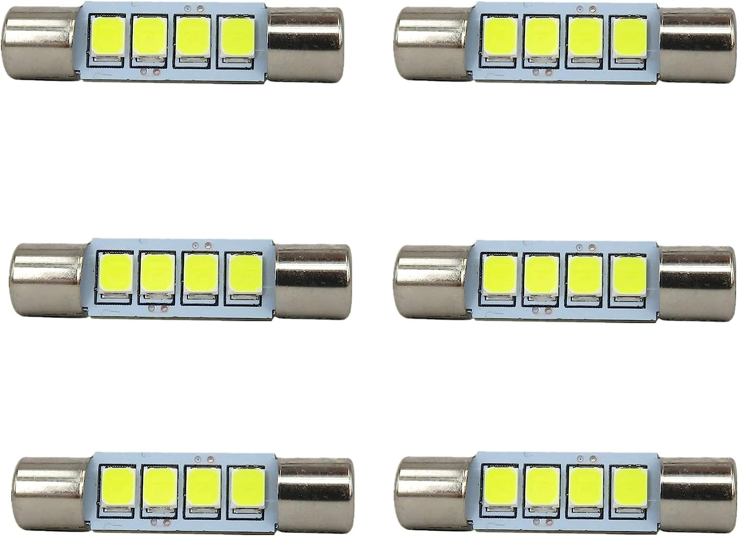 WLJH 6x Super Bright Ice Blue 6612F Light Bulbs