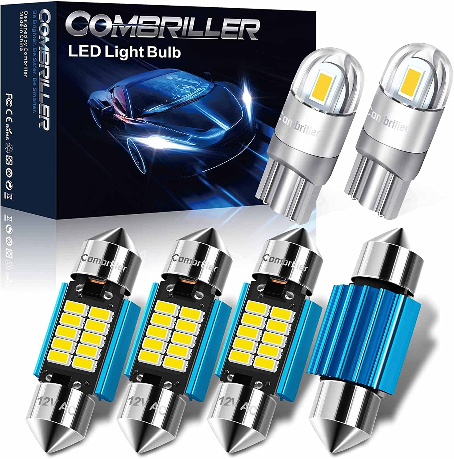 Combriller DE3175 LED Light Bulb For Interior, Dome, Map Light
