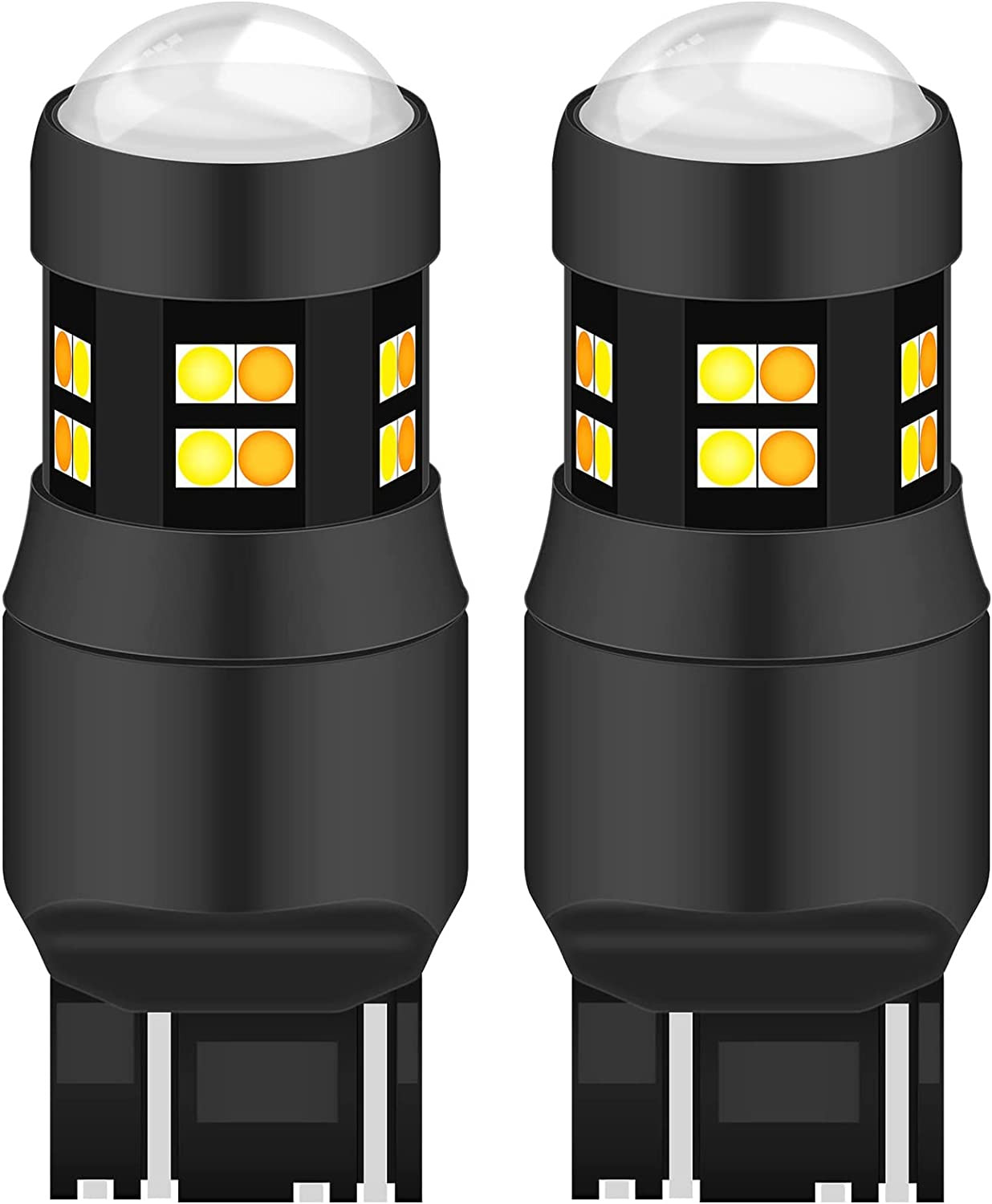 KaTur 7444NASwitchback Amber/Yellow LED Bulbs with Projector