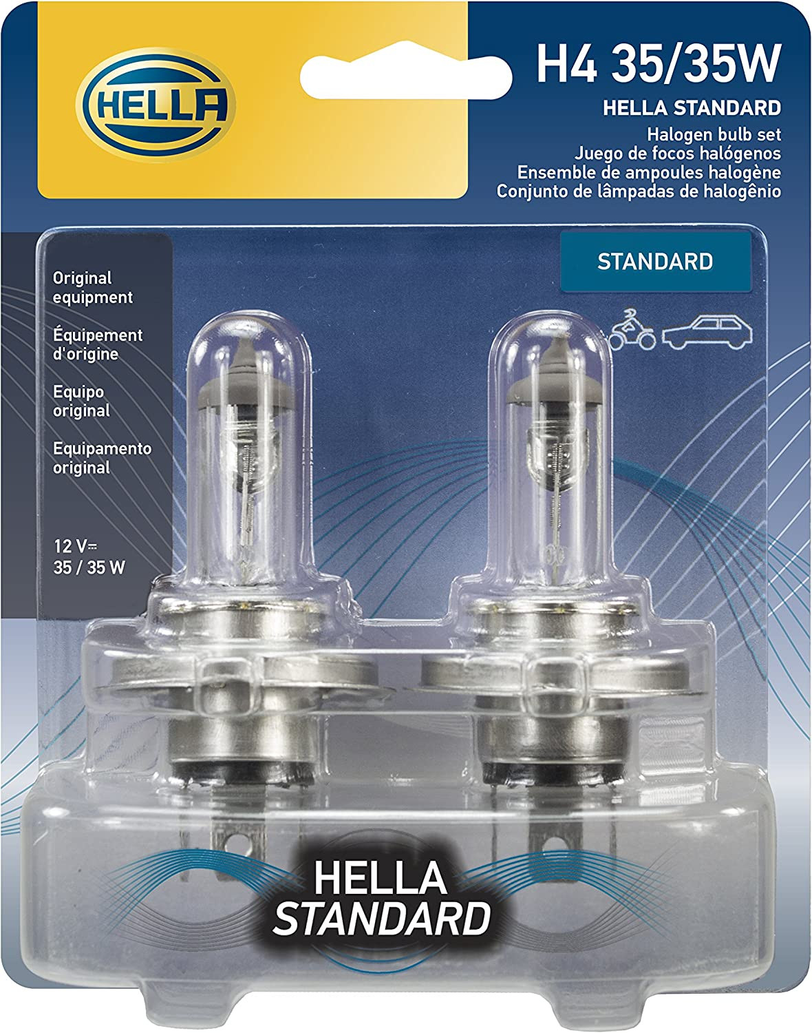 HELLA H4 35/35WTB Standard Halogen Bulbs